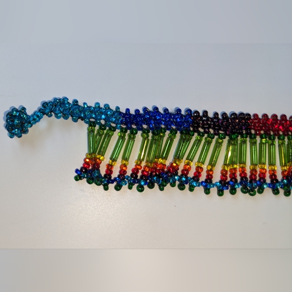 NWOT RAINBOW BEADED ADJUSTABLE LENGTH ANKLET - Picture 3 of 8